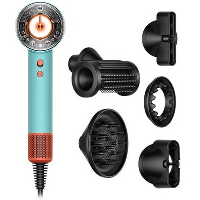 Фен Dyson Supersonic Nural HD16 Ceramic Patina/Topaz (бирюзовый/оранжевый) - фото 27257