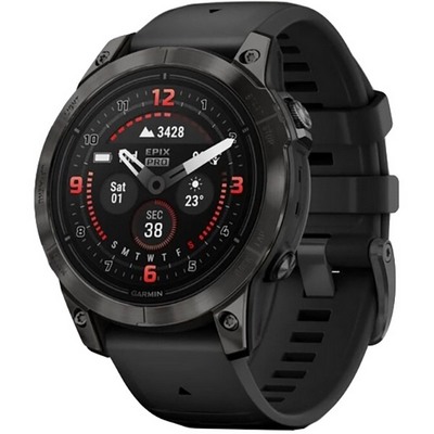 Умные часы Garmin Epix Pro (Gen 2) Sapphire 47mm Carbon Gray Titanium with Black Band 010-02803-11 - фото 27710