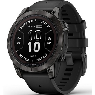 Умные часы Garmin Fenix 7 Pro Solar Carbon Gray wt Black Band 010-02777-00 - фото 27745
