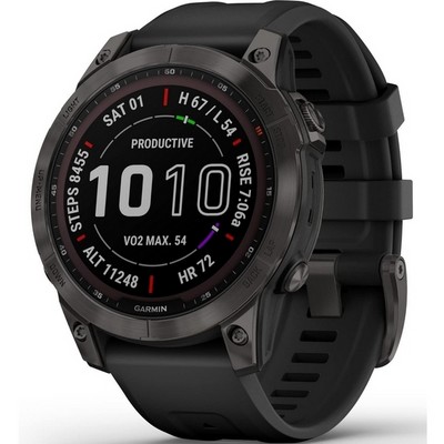 Умные часы Garmin Fenix 7 Sapphire Solar Black DLC wt Black Band (Official RFB) 010-02540-34 - фото 27752