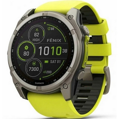 Умные часы Garmin Fenix 8 51mm Solar Sapphire Titanium with Yellow Graphite Silicone 010-02907-20 - фото 27874