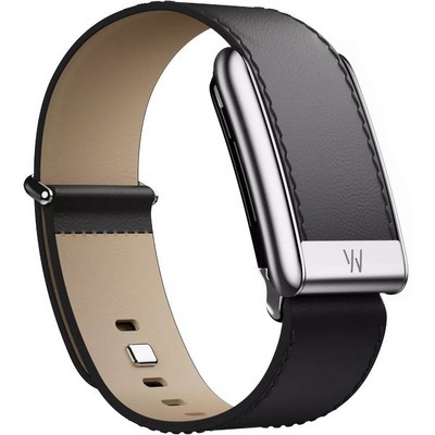 Кожаный люксовый ремешок Whoop LeatherLuxe Straight 5.0 Black/Cream with Titanium - фото 28583