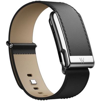 Кожаный люксовый ремешок Whoop LeatherLuxe Straight MG Black/Cream with Titanium - фото 28656