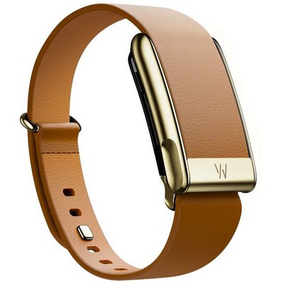 Кожаный люксовый ремешок Whoop LeatherLuxe Tapered MG Camel with Gold - фото 28661