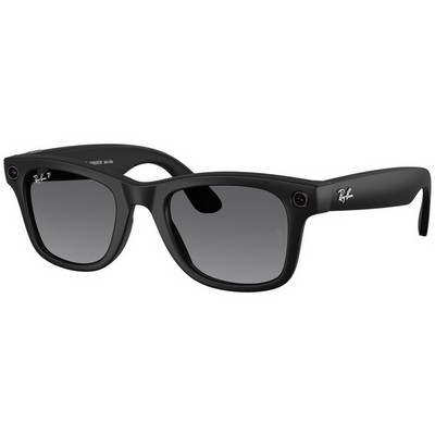 Умные очки Ray-Ban Wayfarer (Gen 2) RW4012 Matte Black/ Polar Gradient Graphite lenses Size M - фото 29827