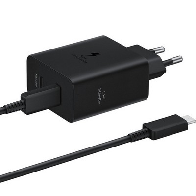Сетевое зарядное устройство Samsung T5020 50W Double Type-C Black с кабелем - фото 31011