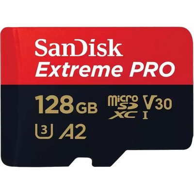 Карта памяти SanDisk Extreme Pro 128GB microSDXC UHS-I + SD адаптер (SDSQXCD-128G-GN6MA) - фото 31905