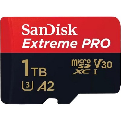 Карта памяти SanDisk Extreme Pro 1TB microSDXC UHS-I + SD адаптер (SDSQXCD-1T00-GN6MA) - фото 31907