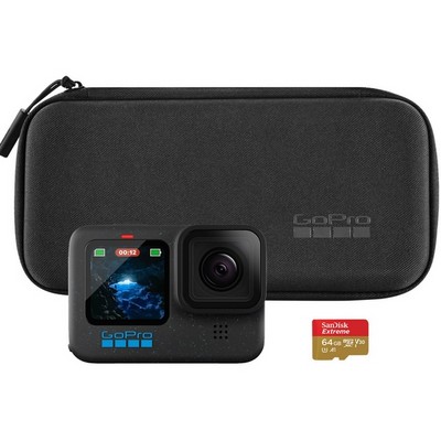 Экшн-камера GoPro HERO12 Black (Case + microSD Card 64GB) - фото 31982
