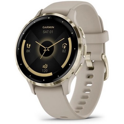 Умные часы Garmin Venu 3S Soft Gold French Gray 010-02785-02 - фото 34089