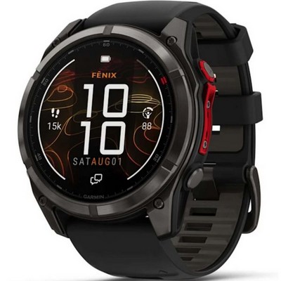 Умные часы Garmin Fenix 8 51mm MicroLED Sapphire Carbon Gray DLC Titanium Black / Pebble Gray 010-03380-05 - фото 34268