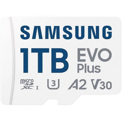 Карта памяти Samsung EVO Plus 1TB microSDXC + SD адаптер (MB-MC1T0SA) - фото 35231