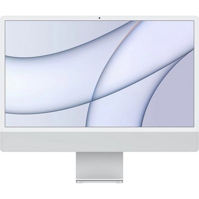 Моноблок Apple iMac 24" Retina 4,5K 2021 (Apple M1, 8-Core CPU, 7-Core GPU, 8 Гб, 256 Гб SSD) MGTF3, серебристый - фото 9487