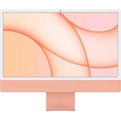 Моноблок Apple iMac 24" Retina 4,5K 2021 (Apple M1, 8-Core CPU, 8-Core GPU, 8 Гб, 256 Гб SSD) Z132000BK, оранжевый - фото 9682