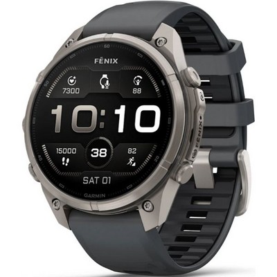 Умные часы Garmin Fenix 9 Pro 47mm Amoled Sapphire Titanium with Graphite/Black Silicone Band (010-04336-26) - фото 36956