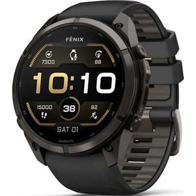 Умные часы Garmin Fenix 9 Pro 51mm Amoled Sapphire Carbon Gray DLC Titanium with Black/Pebble Gray Silicone (010-04337-16) - фото 36958