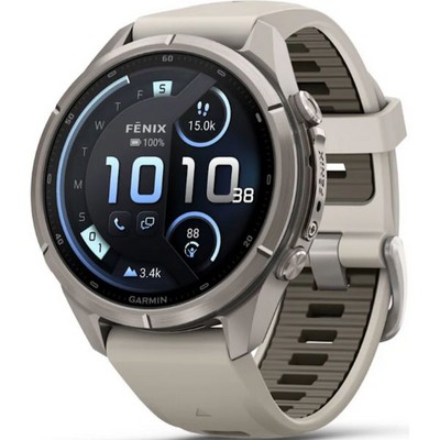 Умные часы Garmin Fenix 9 Pro inReach 43mm Amoled Sapphire Titanium with Fog Gray/Dark Sandstone Silicone Band (010-04335-81) - фото 36970