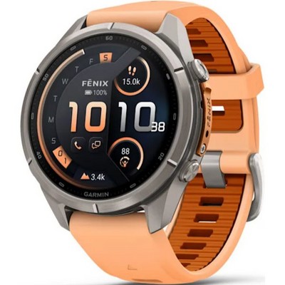 Умные часы Garmin Fenix 9 Pro inReach 43mm Amoled Sapphire Titanium with Shell Pink/Autumn Orange Silicone Band (010-04335-01) - фото 36971