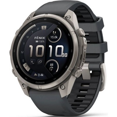 Умные часы Garmin Fenix 9 Pro inReach 47mm Amoled Sapphire Titanium with Graphite/Black Silicone Band (010-04336-21) - фото 36979