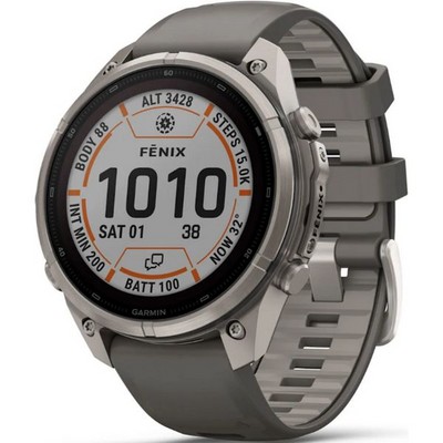 Умные часы Garmin Fenix 9 Pro inReach 47mm Solar Sapphire Titanium with Pebble Gray/Silver Gray Silicone Band (010-04338-01) - фото 36982