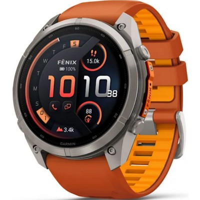 Умные часы Garmin Fenix 9 Pro inReach 51mm Amoled Sapphire Titanium with Autumn Orange/Spark Orange Silicone Band (010-04337-01) - фото 36985