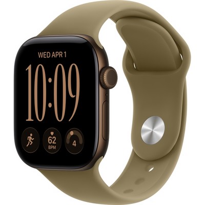 Умные часы Apple Watch Series 12 42mm GPS Dark Bronze Aluminum Case with Olive Sport Band SM/ML - фото 37824