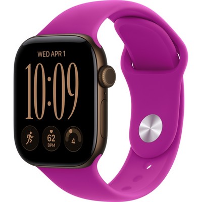 Умные часы Apple Watch Series 12 42mm GPS Dark Bronze Aluminum Case with Magenta Sport Band SM/ML - фото 37833