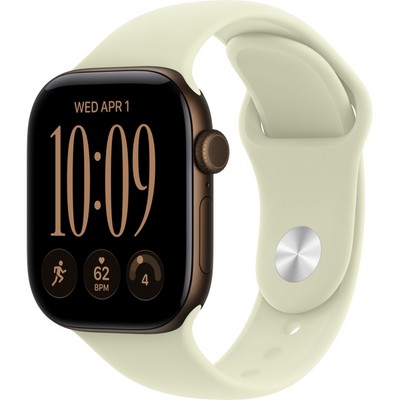 Умные часы Apple Watch Series 12 42mm GPS Dark Bronze Aluminum Case with Pale Succulent Sport Band SM/ML - фото 37851