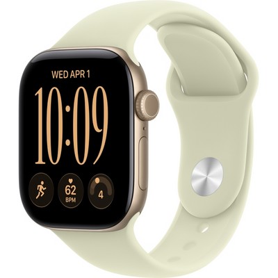 Умные часы Apple Watch Series 12 42mm GPS Light Gold Aluminum Case with Pale Succulent Sport Band SM/ML - фото 37871