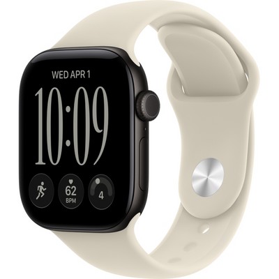 Умные часы Apple Watch Series 12 42mm GPS Black Aluminum Case with Sand Sport Band SM/ML - фото 37894