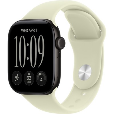 Умные часы Apple Watch Series 12 42mm GPS Black Aluminum Case with Pale Succulent Sport Band SM/ML - фото 37896
