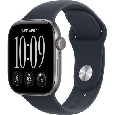 Умные часы Apple Watch Series 12 42mm GPS Space Gray Aluminum Case with Navy Blue Sport Band SM/ML - фото 37902