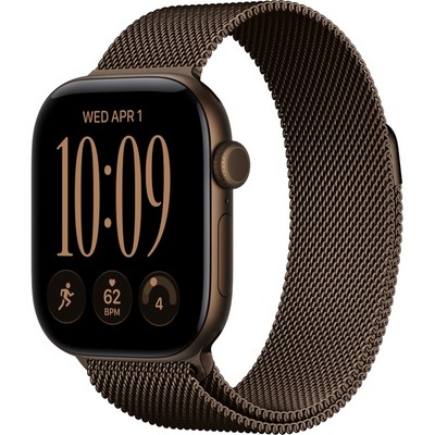 Умные часы Apple Watch Series 12 42mm GPS Dark Bronze Aluminum Case with Dark Bronze Milanese Loop SM/ML - фото 37914