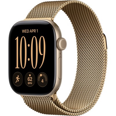 Умные часы Apple Watch Series 12 42mm GPS Light Gold Aluminum Case with Radiant Gold Milanese Loop SM/ML - фото 37917