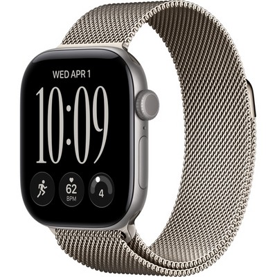 Умные часы Apple Watch Series 12 42mm GPS Space Gray Aluminum Case with Natural Milanese Loop SM/ML - фото 37920