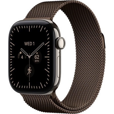 Умные часы Apple Watch Series 12 42mm GPS + Cellular Natural Titanium Case with Dark Bronze Milanese Loop SM/ML - фото 37932