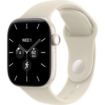 Умные часы Apple Watch Series 12 42mm GPS + Cellular Pearl White Ceramic Case with Sand Sport Band SM/ML - фото 37941