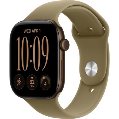 Умные часы Apple Watch Series 12 46mm GPS Dark Bronze Aluminum Case with Olive Sport Band SM/ML - фото 37950