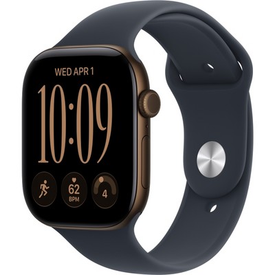 Умные часы Apple Watch Series 12 46mm GPS Dark Bronze Aluminum Case with Navy Blue Sport Band SM/ML - фото 37953