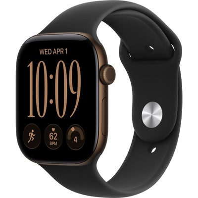 Умные часы Apple Watch Series 12 46mm GPS Dark Bronze Aluminum Case with Black Sport Band SM/ML - фото 37962