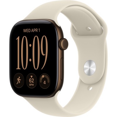 Умные часы Apple Watch Series 12 46mm GPS Dark Bronze Aluminum Case with Sand Sport Band SM/ML - фото 37965