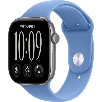 Умные часы Apple Watch Series 12 46mm GPS Space Gray Aluminum Case with Wildflower Blue Sport Band SM/ML - фото 38033