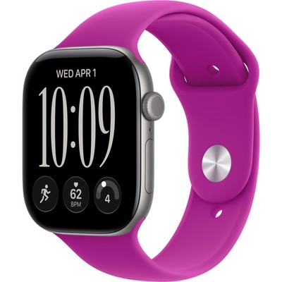 Умные часы Apple Watch Series 12 46mm GPS Space Gray Aluminum Case with Magenta Sport Band SM/ML - фото 38035