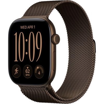 Умные часы Apple Watch Series 12 46mm GPS Dark Bronze Aluminum Case with Dark Bronze Milanese Loop SM/ML - фото 38043