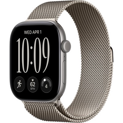 Умные часы Apple Watch Series 12 46mm GPS Space Gray Aluminum Case with Natural Milanese Loop SM/ML - фото 38049