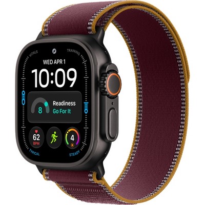 Умные часы Apple Watch Ultra 4 49mm GPS + Cellular Black Titanium Case with Burgundy Trail Loop SM/ML - фото 38088