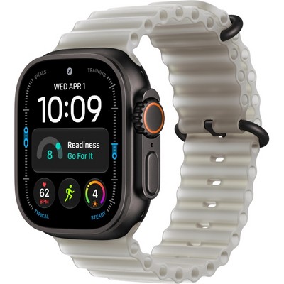 Умные часы Apple Watch Ultra 4 49mm GPS + Cellular Black Titanium Case with Translucent Gray Ocean Band - фото 38100