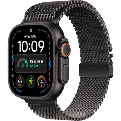 Умные часы Apple Watch Ultra 4 49mm GPS + Cellular Black Titanium Case with Black Titanium Milanese Loop S/M/L - фото 38103