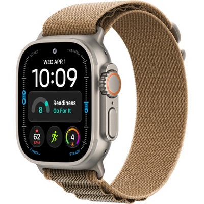 Умные часы Apple Watch Ultra 4 49mm GPS + Cellular Natural Titanium Case with Desert Alpine Loop S/M/L - фото 38112
