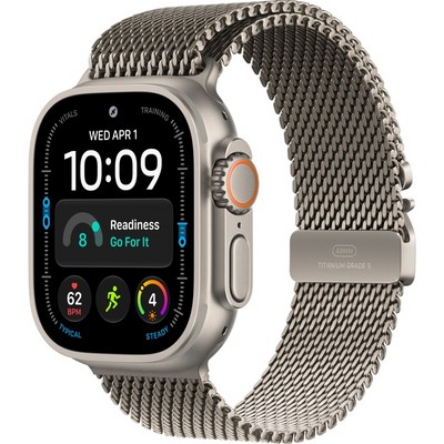 Умные часы Apple Watch Ultra 4 49mm GPS + Cellular Natural Titanium Case with Natural Titanium Milanese Loop S/M/L - фото 38134